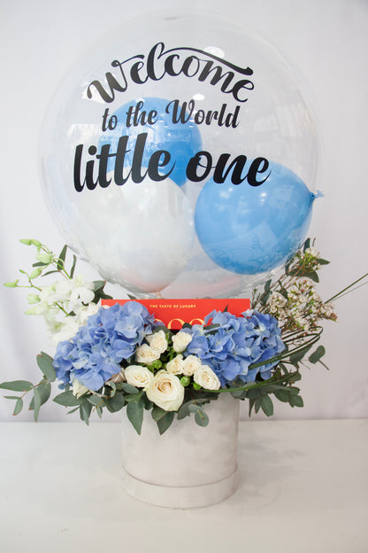 Welcome Baby  Flowers , Chocolates & Balloons