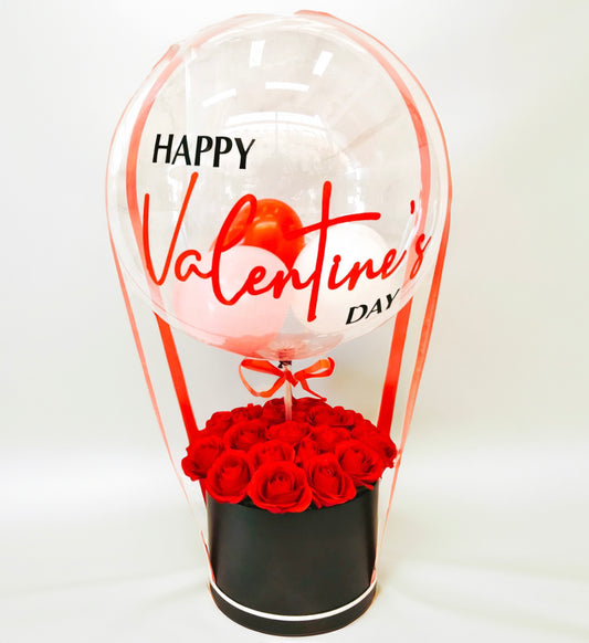 Valentine’s Day Hot air balloon flower box